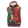 Australia Christmas In July Sleeveless Zip Hoodie Happy Chrissie Kangaroo Barbie