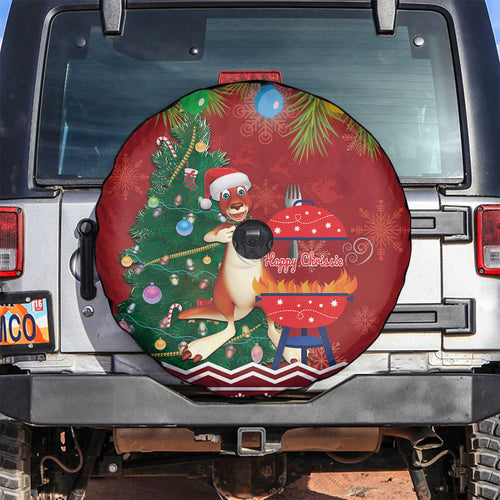 Australia Christmas In July Spare Tire Cover Happy Chrissie Kangaroo Barbie