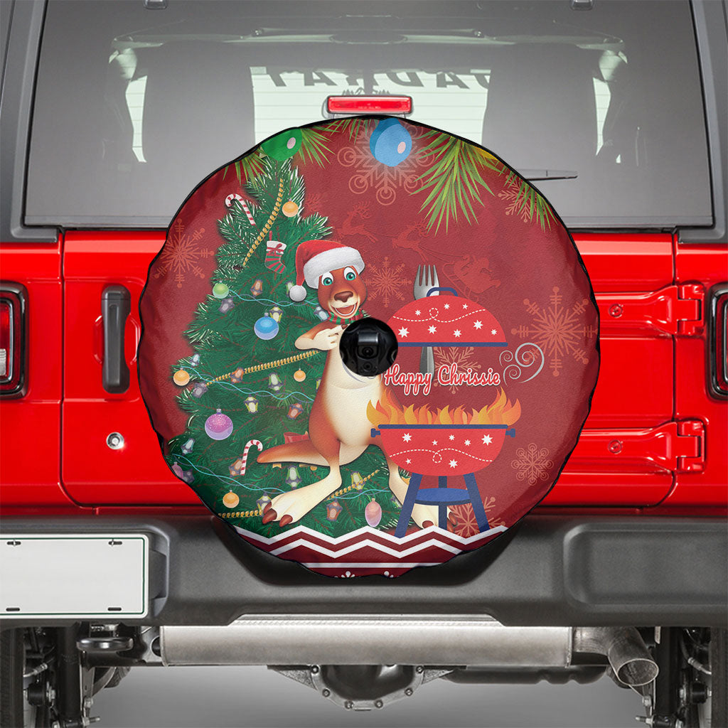 Australia Christmas In July Spare Tire Cover Happy Chrissie Kangaroo Barbie