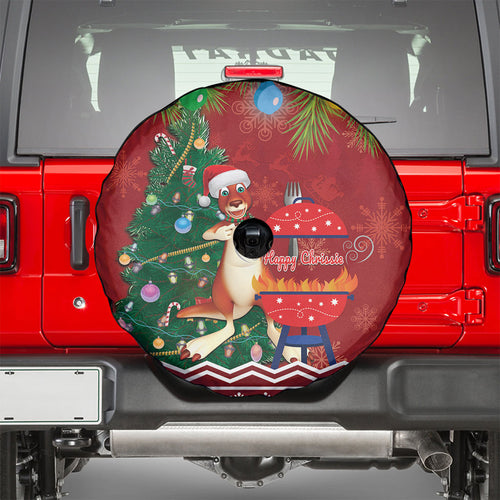 Australia Christmas In July Spare Tire Cover Happy Chrissie Kangaroo Barbie