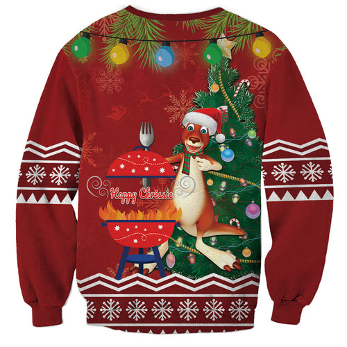 Australia Christmas In July Sweatshirt Happy Chrissie Kangaroo Barbie
