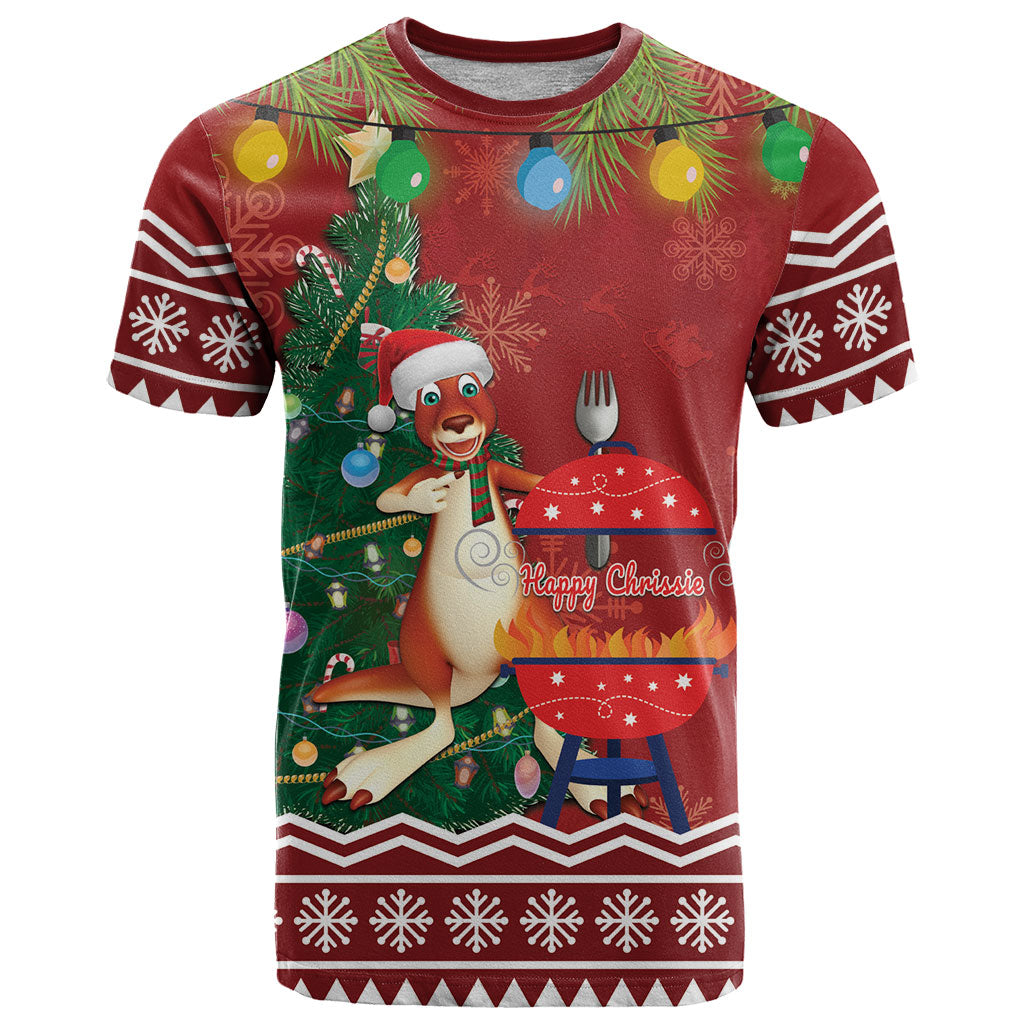 Australia Christmas In July T Shirt Happy Chrissie Kangaroo Barbie