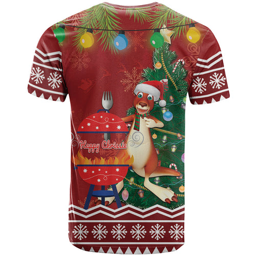 Australia Christmas In July T Shirt Happy Chrissie Kangaroo Barbie