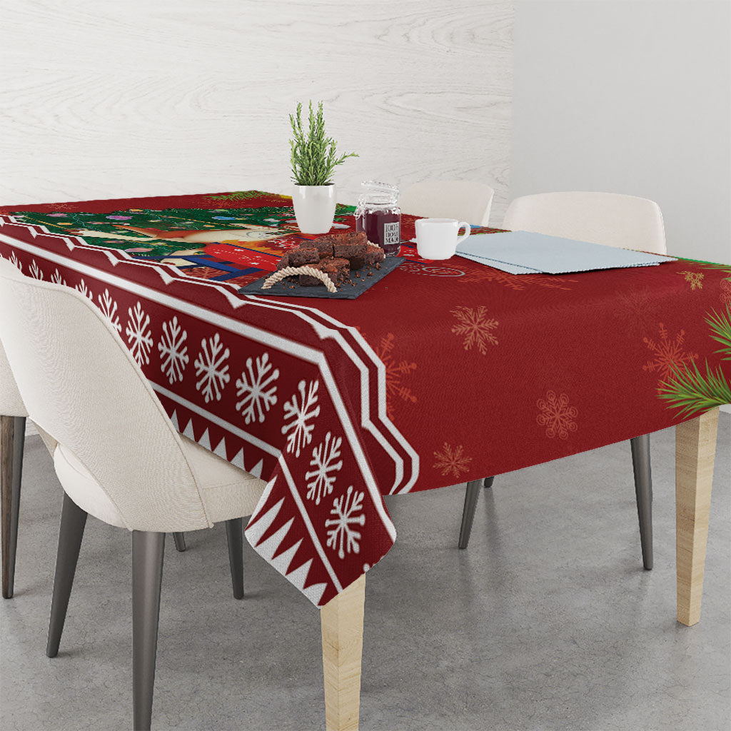 Australia Christmas In July Tablecloth Happy Chrissie Kangaroo Barbie