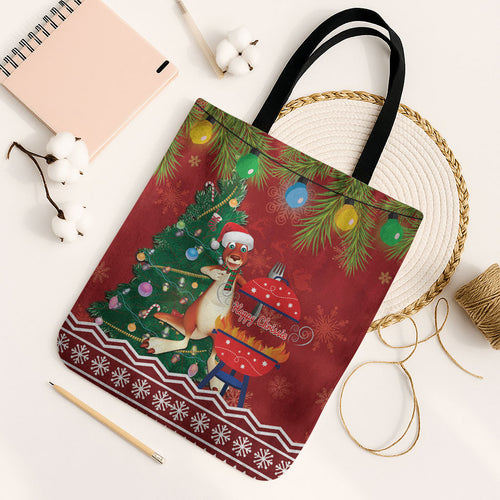 Australia Christmas In July Tote Bag Happy Chrissie Kangaroo Barbie