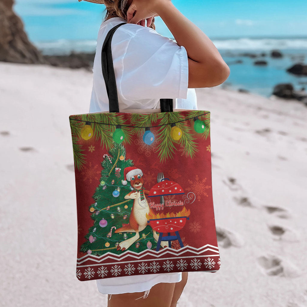 Australia Christmas In July Tote Bag Happy Chrissie Kangaroo Barbie