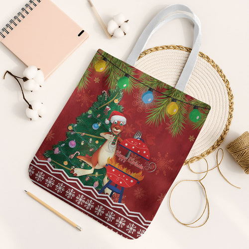 Australia Christmas In July Tote Bag Happy Chrissie Kangaroo Barbie