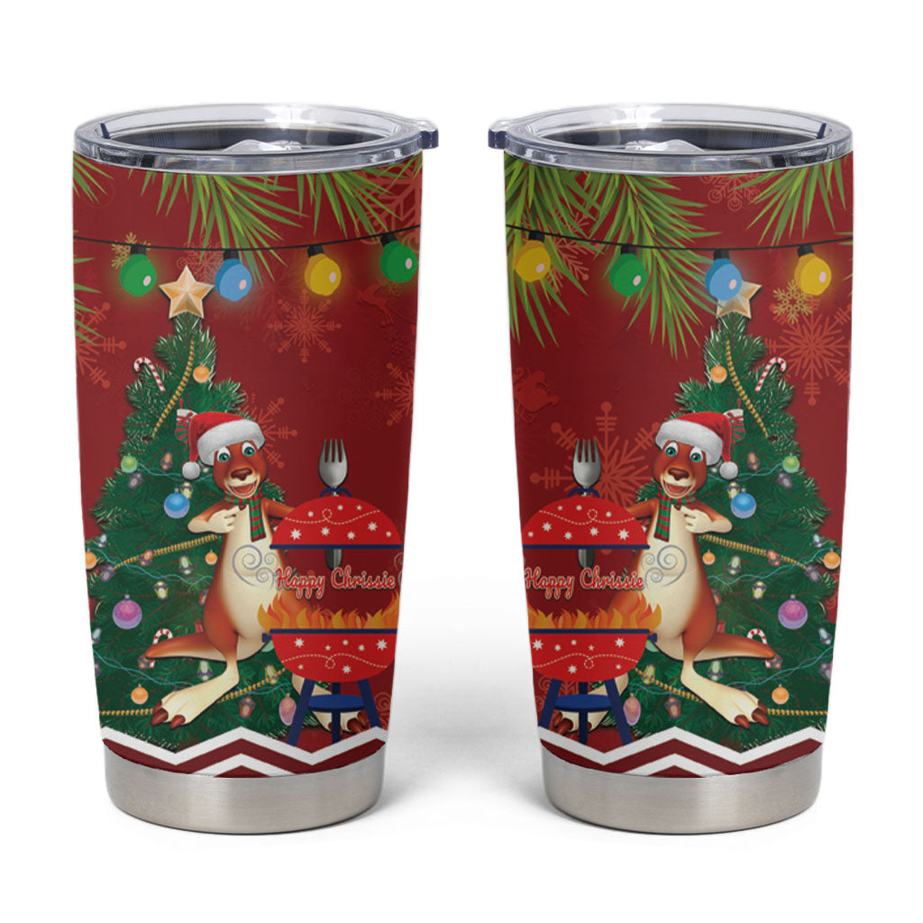 Australia Christmas In July Tumbler Cup Happy Chrissie Kangaroo Barbie