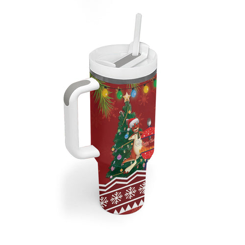 Australia Christmas In July Tumbler With Handle Happy Chrissie Kangaroo Barbie