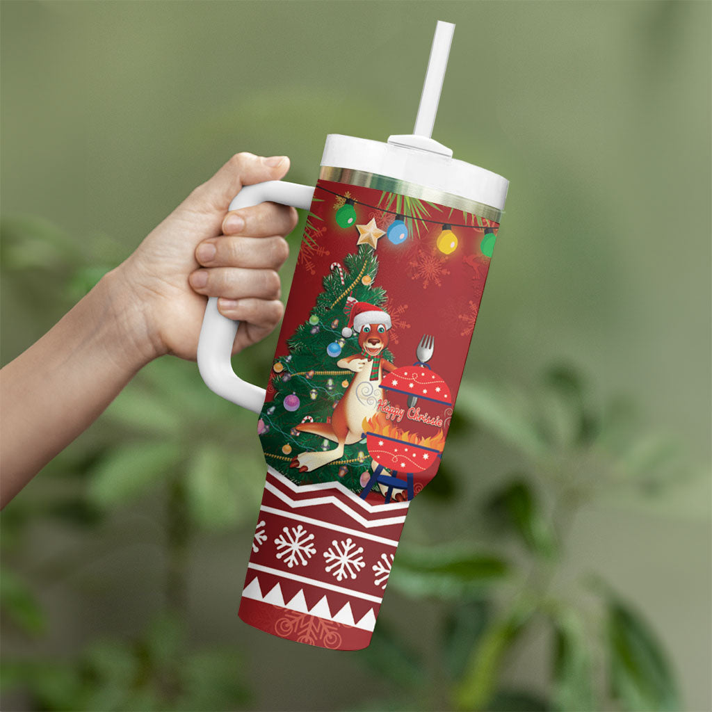 Australia Christmas In July Tumbler With Handle Happy Chrissie Kangaroo Barbie