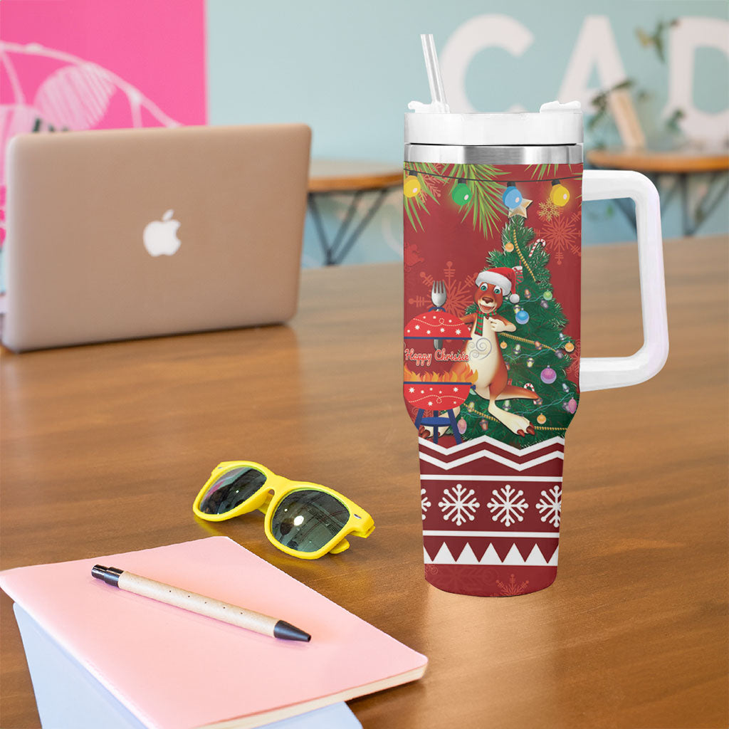 Australia Christmas In July Tumbler With Handle Happy Chrissie Kangaroo Barbie