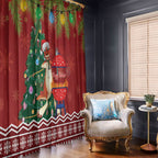 Australia Christmas In July Window Curtain Happy Chrissie Kangaroo Barbie