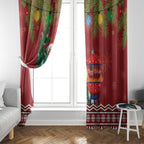 Australia Christmas In July Window Curtain Happy Chrissie Kangaroo Barbie