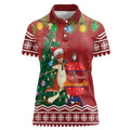 Australia Christmas In July Women Polo Shirt Happy Chrissie Kangaroo Barbie