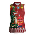 Australia Christmas In July Women Sleeveless Polo Shirt Happy Chrissie Kangaroo Barbie