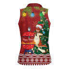Australia Christmas In July Women Sleeveless Polo Shirt Happy Chrissie Kangaroo Barbie