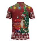Australia Christmas In July Zipper Polo Shirt Happy Chrissie Kangaroo Barbie