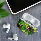 Bellbird New Zealand Personalised AirPods Case Kowhai Flower Maori Pattern