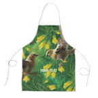 Bellbird New Zealand Personalised Apron Kowhai Flower Maori Pattern