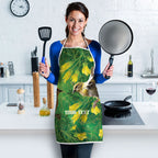 Bellbird New Zealand Personalised Apron Kowhai Flower Maori Pattern