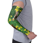 Bellbird New Zealand Personalised Arm Sleeves Kowhai Flower Maori Pattern