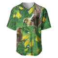 Bellbird New Zealand Personalised Baseball Jersey Kowhai Flower Maori Pattern