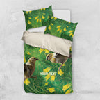 Bellbird New Zealand Personalised Bedding Set Kowhai Flower Maori Pattern