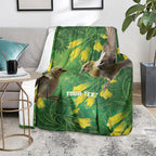 Bellbird New Zealand Personalised Blanket Kowhai Flower Maori Pattern