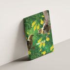 Bellbird New Zealand Personalised Canvas Wall Art Kowhai Flower Maori Pattern