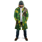 Bellbird New Zealand Personalised Cloak Kowhai Flower Maori Pattern