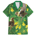 Bellbird New Zealand Personalised Family Matching Puletasi and Hawaiian Shirt Kowhai Flower Maori Pattern