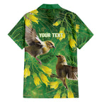 Bellbird New Zealand Personalised Hawaiian Shirt Kowhai Flower Maori Pattern