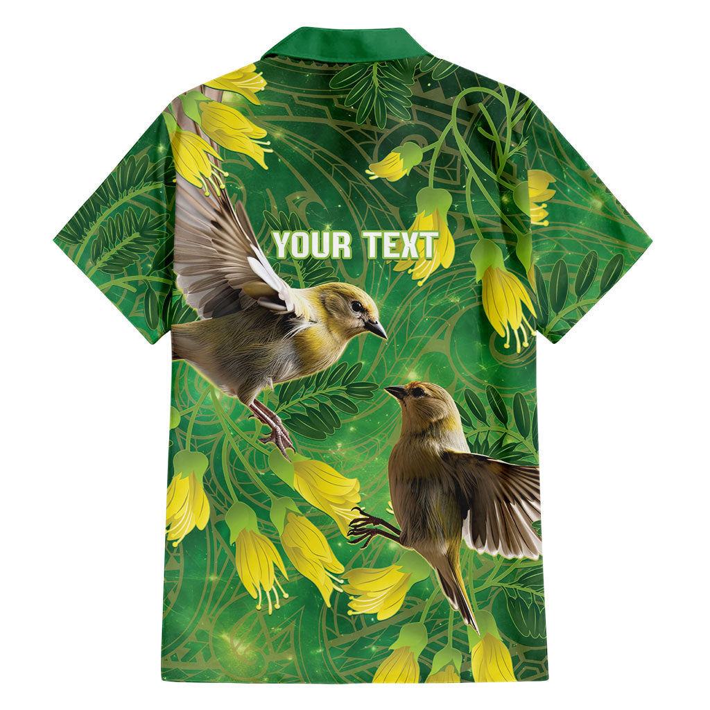 Bellbird New Zealand Personalised Hawaiian Shirt Kowhai Flower Maori Pattern