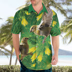 Bellbird New Zealand Personalised Hawaiian Shirt Kowhai Flower Maori Pattern