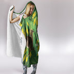 Bellbird New Zealand Personalised Hooded Blanket Kowhai Flower Maori Pattern