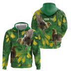 Bellbird New Zealand Personalised Hoodie Kowhai Flower Maori Pattern