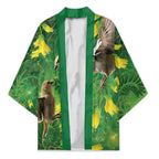 Bellbird New Zealand Personalised Kimono Kowhai Flower Maori Pattern