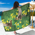 Bellbird New Zealand Personalised Sarong Kowhai Flower Maori Pattern