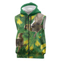 Bellbird New Zealand Personalised Sleeveless Zip Hoodie Kowhai Flower Maori Pattern