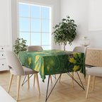 Bellbird New Zealand Personalised Tablecloth Kowhai Flower Maori Pattern