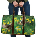 Bellbird New Zealand Personalised Travel Bag Kowhai Flower Maori Pattern