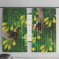 Bellbird New Zealand Personalised Window Curtain Kowhai Flower Maori Pattern
