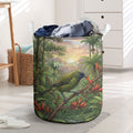Bellbird New Zealand Personalised Laundry Basket Korimako Harakeke Flower Native Forest