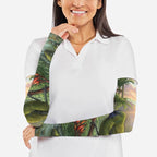 Bellbird New Zealand Personalised Arm Sleeves Korimako Harakeke Flower Native Forest
