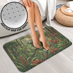 Bellbird New Zealand Personalised Bathroom Set Korimako Harakeke Flower Native Forest