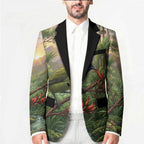 Bellbird New Zealand Personalised Blazer Korimako Harakeke Flower Native Forest