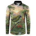 Bellbird New Zealand Personalised Button Sweatshirt Korimako Harakeke Flower Native Forest