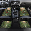 Bellbird New Zealand Personalised Car Mats Korimako Harakeke Flower Native Forest
