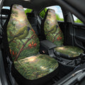 Bellbird New Zealand Personalised Car Seat Cover Korimako Harakeke Flower Native Forest