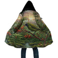 Bellbird New Zealand Personalised Cloak Korimako Harakeke Flower Native Forest